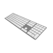 Matias Backlit Wireless Aluminum Keyboard Silver (White Keys) by Matias