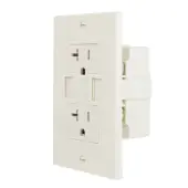 NewerTech Power2U AC 20A Outlet w/ 2x USB Charging Ports, 2x AC 110/120V Almond Color. by Newer Technology