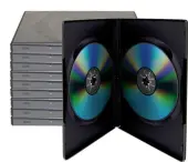10 Black Dual Disc Cases for CD/DVD Media Package your DVD and CD projects like the studios do by Other World Computing