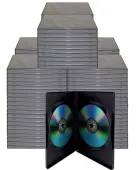 100 Black Dual Disc Cases for CD/DVD Media Package your DVD and CD projects like the studios do by Other World Computing