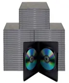 50 Black Dual Disc Cases for CD/DVD Media Package your DVD and CD projects like the studios do by Other World Computing