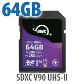 64GB OWC Atlas Ultra SDXC V90 UHSII Memory Card by Other World Computing