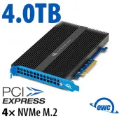 4.0TB OWC Accelsior 4M2 FourDrive NVMe M.2 PCIe 3.0 SSD Storage Solution with SoftRAID by Other World Computing