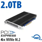 2.0TB OWC Accelsior 4M2 FourDrive NVMe M.2 PCIe 3.0 SSD Storage Solution with SoftRAID by Other World Computing