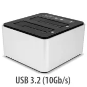 OWC Drive Dock USB 3.2 (10Gb/s) DualBay Drive Docking Solution for 2.5inch & 3.5inch NVMe U.2 and SATA Drives by Other World Computing