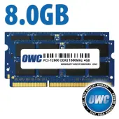8.0GB (4GBx2) PC312800 DDR3L 1600MHz SODIMM 204Pin CL11 SODIMM Memory Upgrade Kit for Mac by Other World Computing