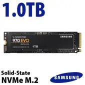 1.0TB Samsung 970 EVO PCIe 3.0 NVMe M.2 2280 SolidState Drive Used, by Samsung