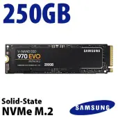 250GB Samsung 970 EVO PCIe 3.0 NVMe M.2 2280 SolidState Drive by Samsung