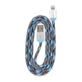 0.9 Meter (36) 360 Electrical QuickLink Braided Lightning to USB Charging Cable Blue by 360 Electrical