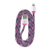 0.9 Meter (36) 360 Electrical QuickLink Braided Lightning to USB Charging Cable Pink by 360 Electrical