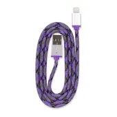 0.9 Meter (36) 360 Electrical QuickLink Braided Lightning to USB Charging Cable Purple by 360 Electrical