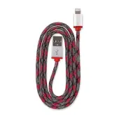 0.9 Meter (36) 360 Electrical QuickLink Braided Lightning to USB Charging Cable Red by 360 Electrical