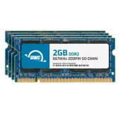 8.0GB (4 x 2GB) OWC 667MHz DDR2 PC25300 200Pin SODIMM Memory Upgrade Kit for PC by Other World Computing