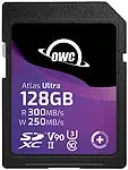 128GB OWC Atlas Ultra SDXC V90 UHSII Memory Card by Other World Computing