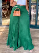 LW Plus Size Pleated Wide Leg Pants 4X