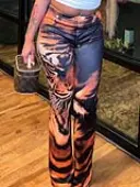 LW Pattern Tiger Print Tiger Stripes Pants