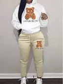 LW Cartoon Letter Print Tracksuit Set