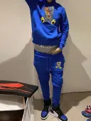 LW Men Cartoon Print Kangaroo Pocket Tracksuit Set