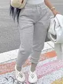 LW Plus Size Mid Waist Drawstring Sweatpants 0X