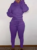 LW Lace Up Solid Color Regular Two-piece Pants Set