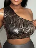 LW SXY One Shoulder Sequined Camisole