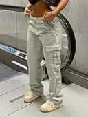 LW Pocket Design Solid Color Pants
