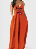 LW Plus Size Pattern Lip Print Dress 3X