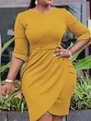LW Plus Size Solid Color Dress 4X