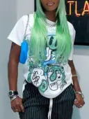 LW Pattern Cartoon Print T-shirt