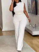 LW Plus Size Solid Color Jumpsuit 2X