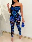 LW Pattern Butterfly Jumpsuit