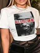 LW Plus Size Figure Letter Print T-shirt 2X