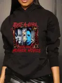 LW Plus Size Figure Letter Print Hoodie 3X
