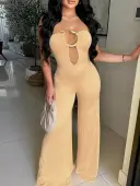 LW Cut Out Solid Color Jumpsuit