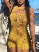 LW Cut Out Solid Color Romper