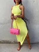LW Solid Color Maxi Dress