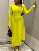 LW Solid Color Prom Dress