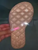 LW Clear Plaid Pattern Slides
