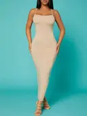 LW BASICS Plus Size Cross Strap Backless Bodycon Dress 3X