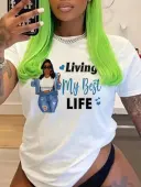 LW Plus Size Pattern Mixed Print T-shirt 2X