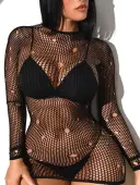 LW SXY Cut Out Solid Color Mini Dress