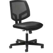 HON® Volt Bonded Leather Mid-Back Chair, Black