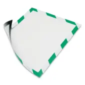 DURABLE DURAFRAME Security Magnetic Sign Holders, 9-1/2"" x 12"", Green/White, Set Of 2 Holders