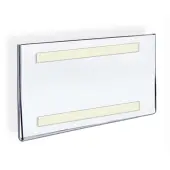 Azar Displays Acrylic Sign Holders With Adhesive Tape, 5"" x 7"", Clear, Pack Of 10