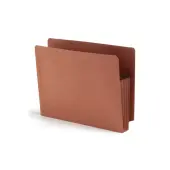 Smead® End-Tab Extra-Wide File Pockets, 3-1/2"" Expansion, Extra-Wide Letter Size, 100% Recycled, Redrope, Pack Of 25