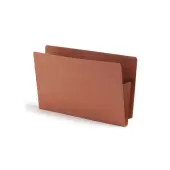 Smead® End-Tab Extra-Wide File Pockets, 3-1/2"" Expansion, Extra-Wide Legal Size, 100% Recycled, Redrope, Pack Of 25