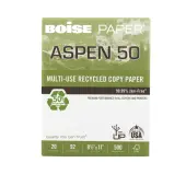 Boise® ASPEN® 50 Multi-Use Printer & Copy Paper, 1 Ream, White, Letter Size, 500 Sheets Per Ream - 55011