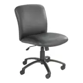 Safco® Uber Big And Tall 24-Hour Mid-Back Chair, Black Frame, Black, Option Arms Sold Separately