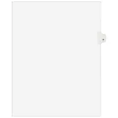 Avery® Individual Legal Dividers Avery® Style, Letter Size, Side Tab H, White Dividers/White Tabs, Pack Of 25