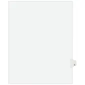 Avery® Individual Legal Dividers Avery® Style, Letter Size, Side Tab U, White Dividers/White Tabs, Pack Of 25